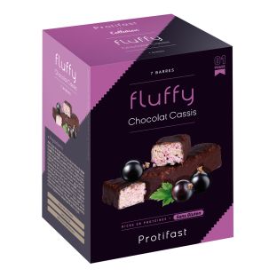 Protifast barre Fluffy cassis enrobage chocolat riche en protéines