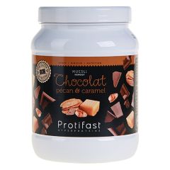 Protifast Muesli protéiné arôme chocolat caramel avec noix de pécan. Sans gluten