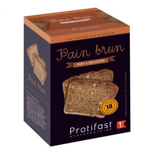 Pain brun multi-céréales riche en protéines. 
10 tranches. Poids net : 500 g