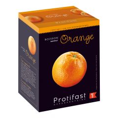 Préparation instantanée pour boisson saveur orange riche en protéines. 7 sachets