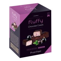 Protifast barre Fluffy cassis enrobage chocolat riche en protéines